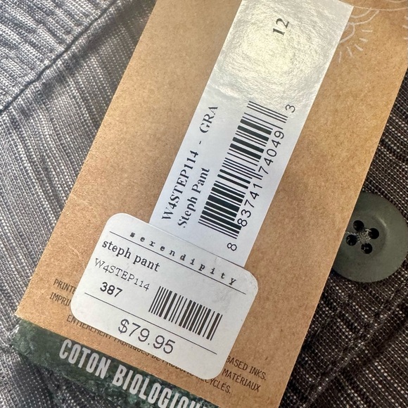 NWT Prana Gray Wide Leg Striped Women's Steph Pants With Pockets & Drawstring - Picture 7 of 13